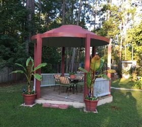 old satellite dish it is 12 foot around turned into gazebo, diy, outdoor furniture, outdoor living, repurposing upcycling