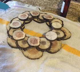 how to make a winter wreath from wood slices, crafts, seasonal holiday decor, wreaths