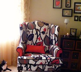 old chair made vavava voom, painted furniture, reupholster