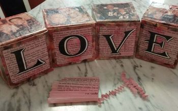 Cajas de regalo de bloques "LOVE" de San Valentín - Upcycled
