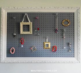 jewelry pegboard diy, organizing, repurposing upcycling, wall decor