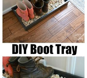 diy boot tray, organizing, storage ideas