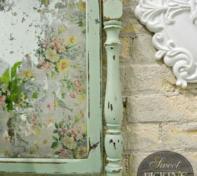 floral acid mirror by sweet pickins, decoupage, how to, painted furniture, shabby chic