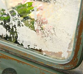 floral acid mirror by sweet pickins, decoupage, how to, painted furniture, shabby chic