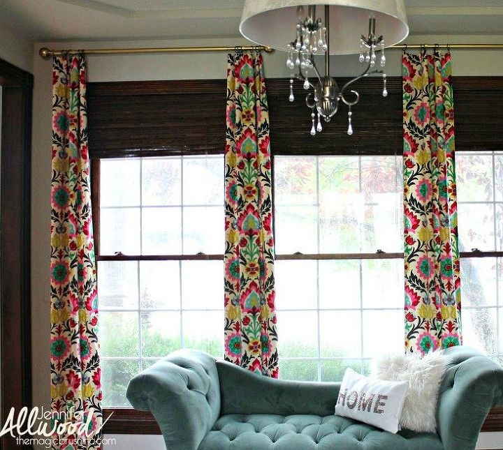 s these 13 viral ideas will make your home look expensive on a budget, home decor, Hang faux curtains on a large window