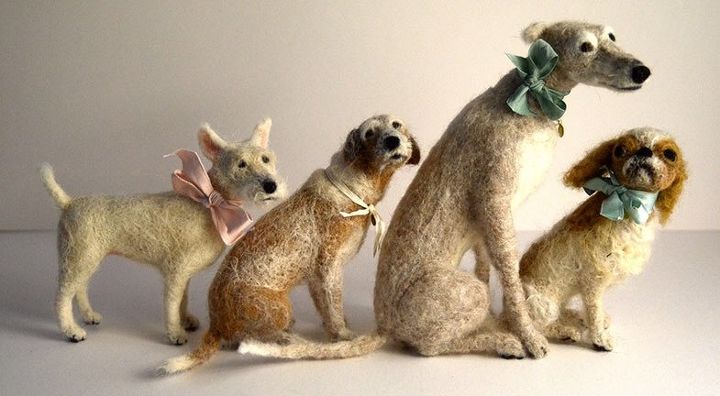 diy wool felted animals and crafts, crafts