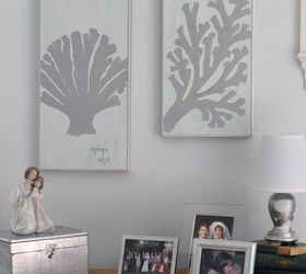 diy silver metallic coral painting, crafts, wall decor