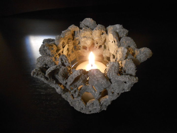 create cement lace using doilies and other crochet items, concrete masonry, container gardening, crafts, gardening, how to