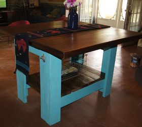 island built from pallet wood and rough walnut, diy, pallet projects, repurposing upcycling, Finished island