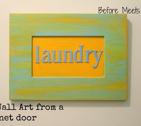 diy laundry room sign from an old cabinet door, crafts, doors