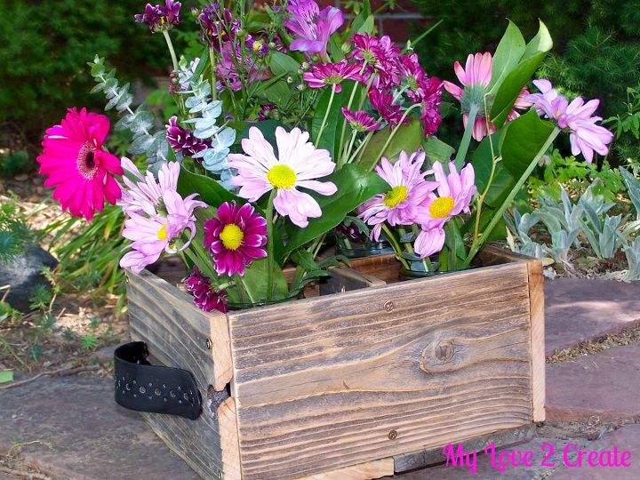 reclaimed wood gift crates, crafts, repurposing upcycling, First gift crate