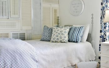 Need an Easy Fix for a Blank Wall?  Add a Wall of Shutters.