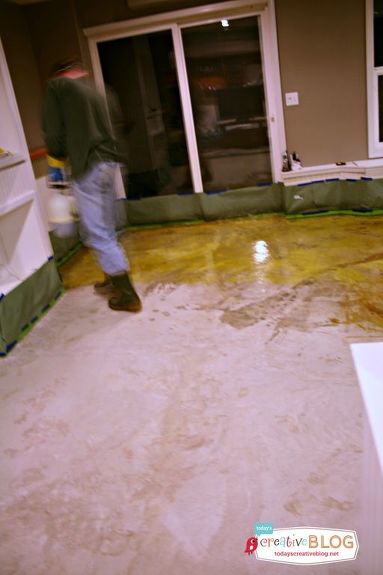 Staining And Etching Concrete Floors Hometalk Concrete Flooring Staining Etching Masonry Painting