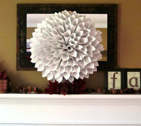 fall mantel with book page wreath, flowers, home decor, wreaths, Full post pictures found here