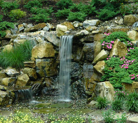 rotted retaining wall becomes and aquascape miracle project showcase how we went, decks, patio, ponds water features, pool designs, New 7 waterfall and landscapaed area replaces old ugly wood retaining wall Project by Deck and Patio Company Huntington Station New York Read more