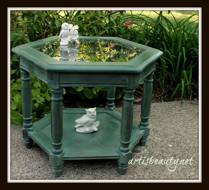 transforming a dated 70 s table into a real beauty, home decor, painted furniture, the after