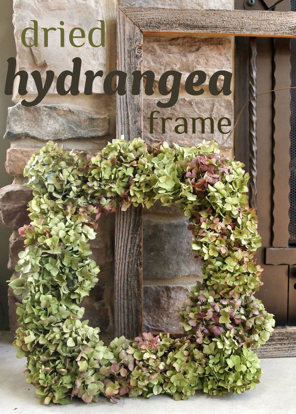 dried hydrangea frame, crafts