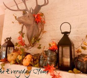 my dining room mantel woodsy and natural featuring buck, seasonal holiday d cor