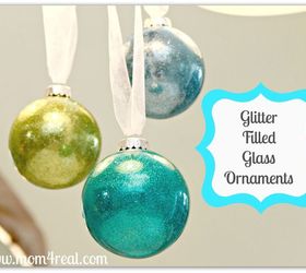 glitter filled glass ornaments tutorial, christmas decorations, crafts, seasonal holiday decor, Glitter Filled Glass Ornaments