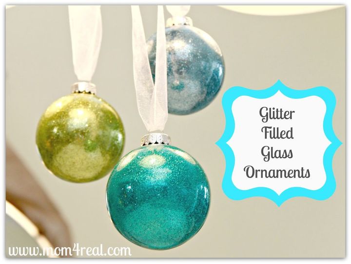 glitter filled glass ornaments tutorial, christmas decorations, crafts, seasonal holiday decor, Glitter Filled Glass Ornaments