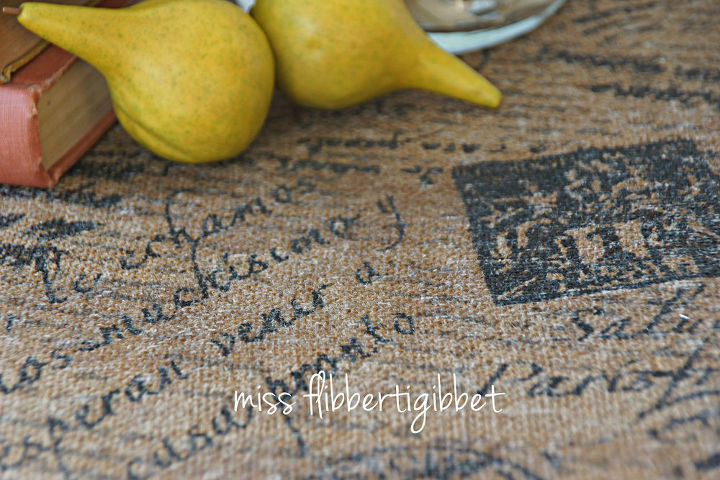 making a waterproof burlap topped table, crafts, painted furniture