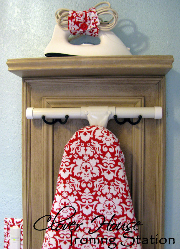 ironing station or decoration, cleaning tips, doors, repurposing upcycling, Isn t my new ironing board cover lovely Visit my blog to see where I got it