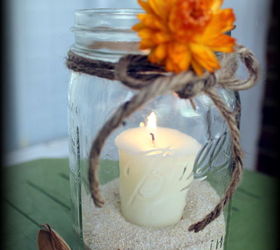 super simple mason jar candles for fall, crafts, mason jars, patio