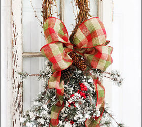 christmas decor grapevine and pine, christmas decorations, seasonal holiday decor
