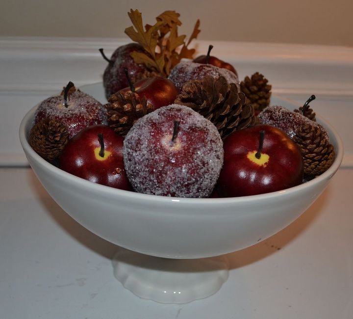 diy glittery apples, crafts, home decor, A Glittered Apple Display is perfect for Fall and Winter