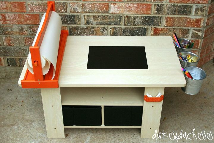 a repurposed art table, craft rooms, painted furniture