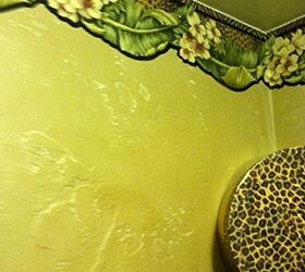 my animal print powder room, home decor, painting, Border yes i know borders are going out of style but I loved this one with the animal print I m pretty much the only one that uses the powder room so I did it how I like it And believe it or not everyone loves it too