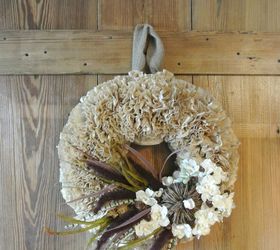 how to make a coffee filter wreath, crafts, repurposing upcycling, seasonal holiday decor, wreaths