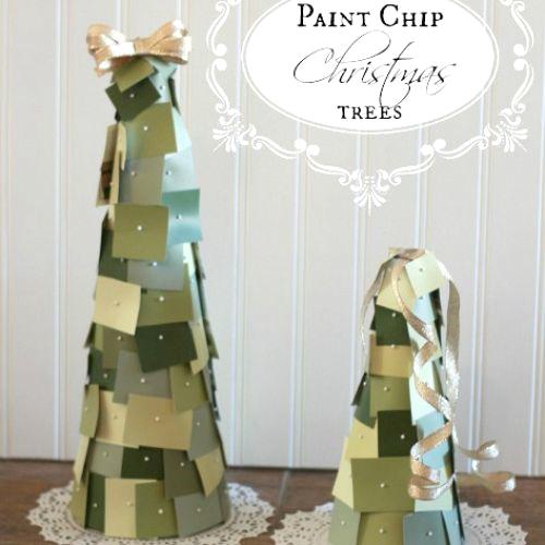 paint chip trees, crafts