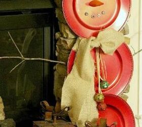 diy snowman from charger plates, crafts, seasonal holiday decor