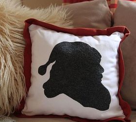 a santa silhouette pillow how to, christmas decorations, crafts, seasonal holiday decor