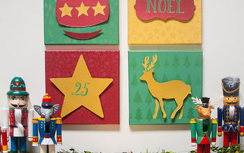  Como fazer um estêncil: tela de Natal 3D para decoração de parede