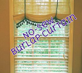 most popular posts of 2012 at always something, chalk paint, cleaning tips, painting, pallet, Make a curtain with inexpensive burlap trim and hot glue