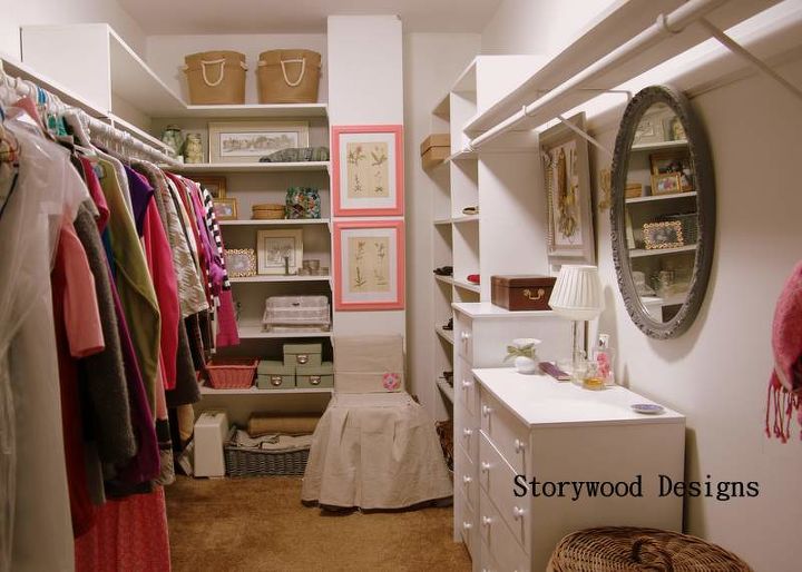 organizing a closet by using what you already own, closet, organizing, The after shot of my walk in closet Completely transformed using items I already owned A huge change from the before