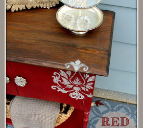 rescued cabinet turned red diva, diy, home improvement, kitchen cabinets, paint colors, painted furniture