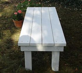 diy outdoor bench, outdoor furniture, outdoor living, painted furniture