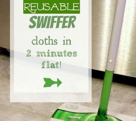 make your own reusable swiffer cloths, cleaning tips, repurposing upcycling