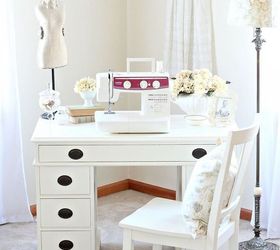 goodwill desk makeover, painted furniture