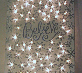 how to make a lighted christmas canvas, christmas decorations, crafts, fireplaces mantels, seasonal holiday decor
