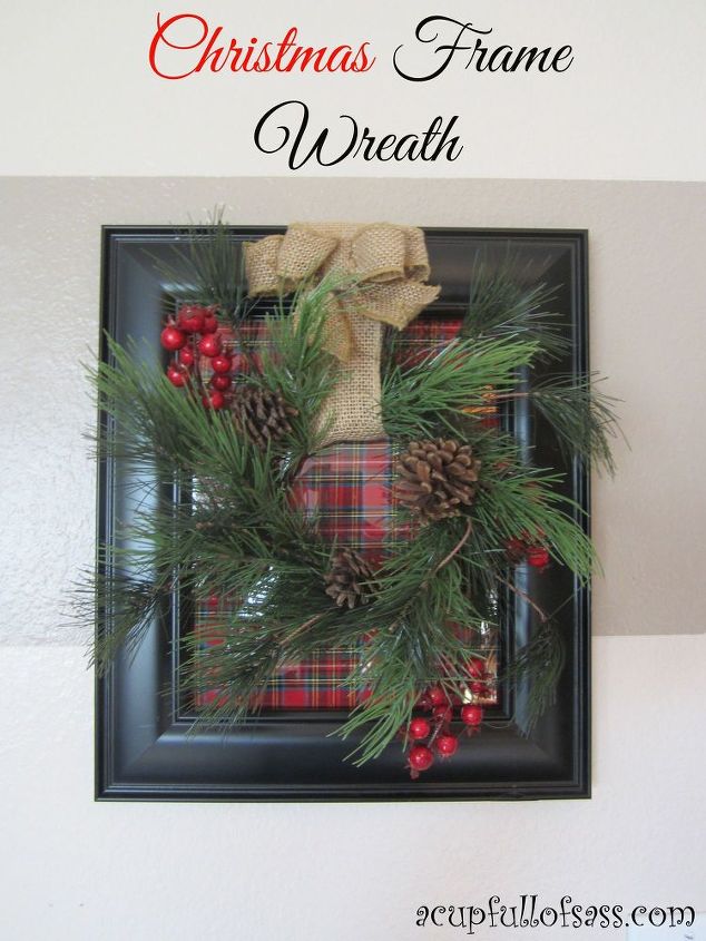 how to make a christmas frame wreath, christmas decorations, crafts, seasonal holiday decor, wreaths