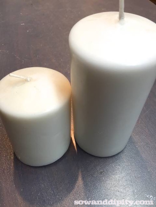 how to make faux birch candles, christmas decorations, crafts, seasonal holiday decor