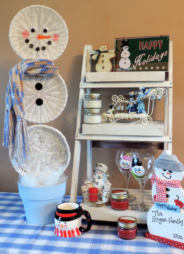 artesanato de natal fcil um boneco de neve de cesta reciclada
