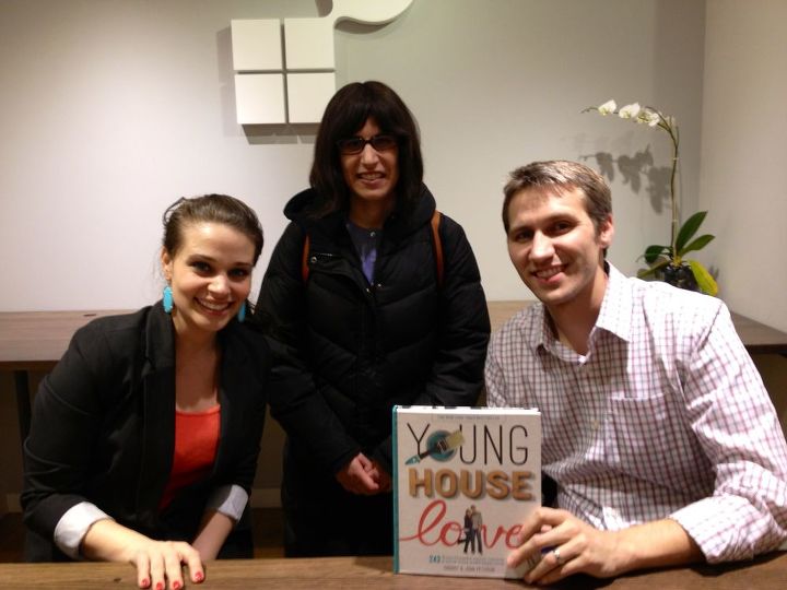 young house love book signing, With Sherry and John and my new copy of their book