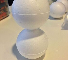 foam snowmen, crafts, Hot Glue Foam Balls together