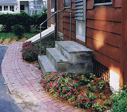 replacing old steps with a new porch stoop before amp after, curb appeal, home decor