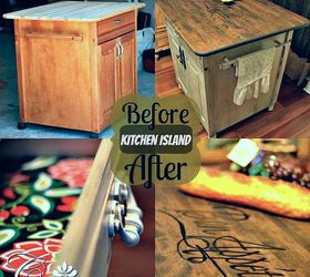 kitchen island before amp after, kitchen design, kitchen island, painted furniture, Before After